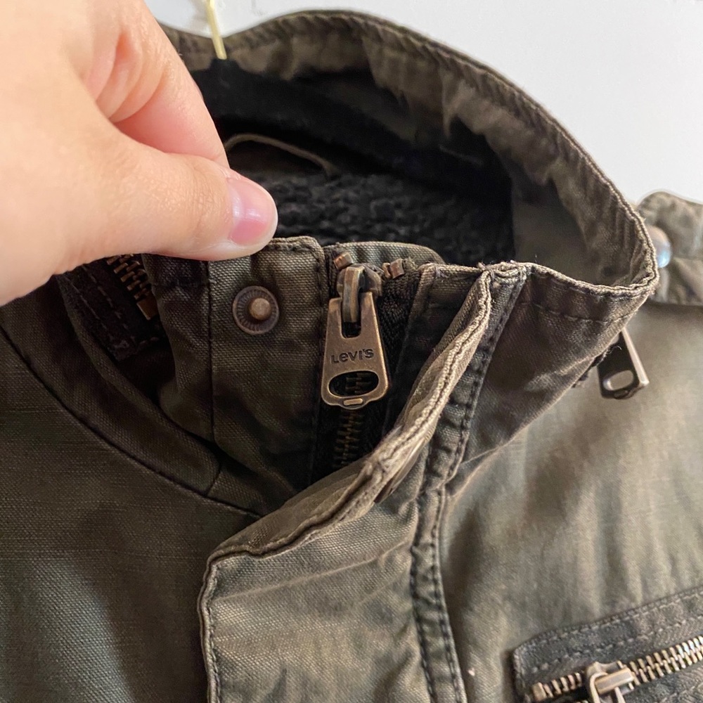 Levi’s Green StandCollar Military Jacket Gem